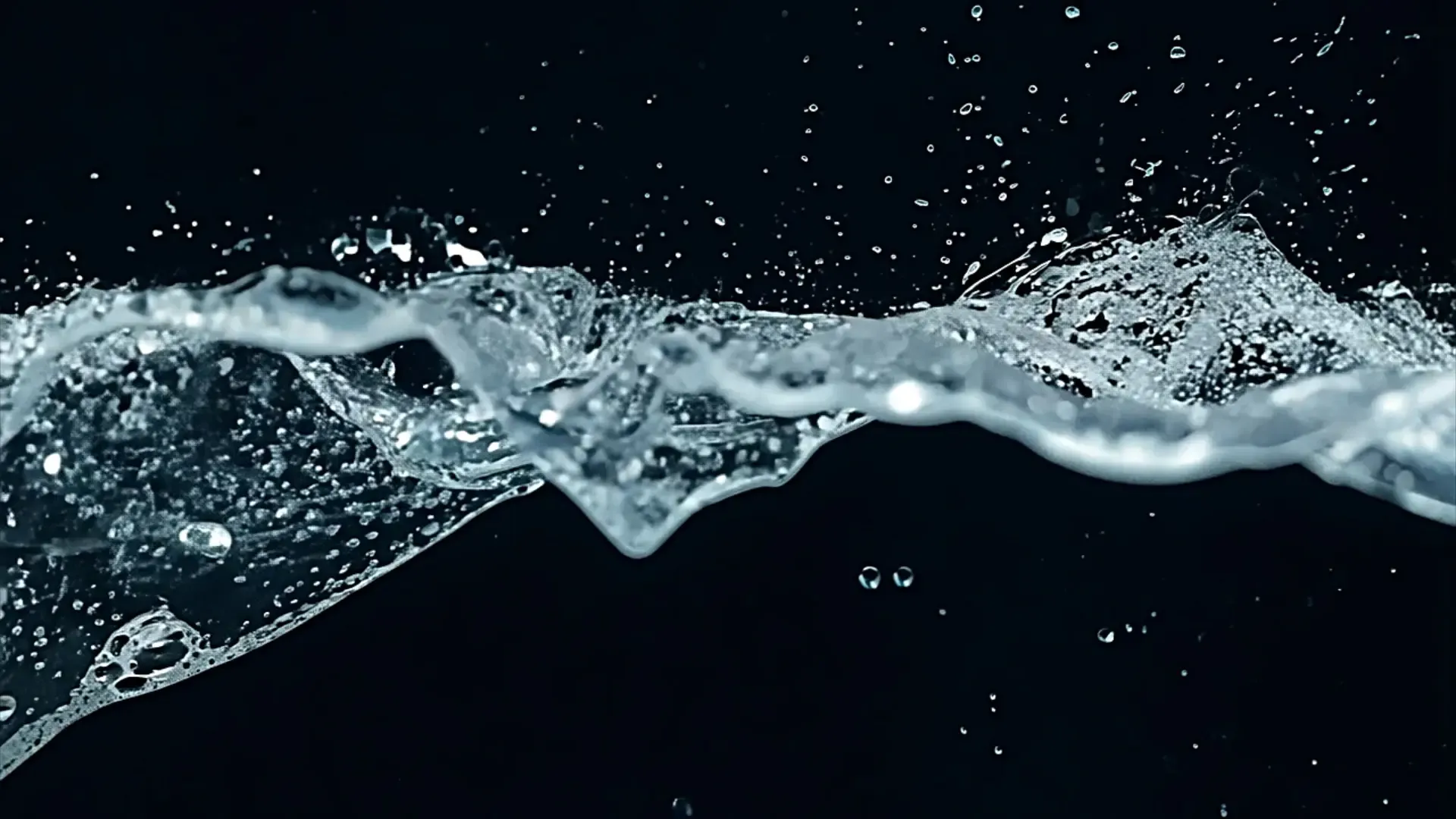 Crisp Water Splash Overlay Stock Video for Title Animation